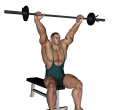 Triceps Extension - Seated Barbell Wide Grip